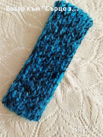 Ръчно плетени вълнени шапки, шалче, ленти, снимка 12 - Шапки - 43827905