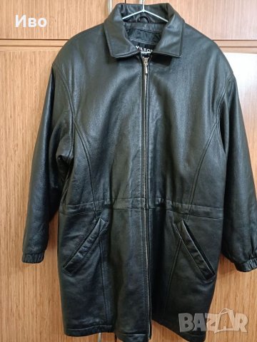 100% естествена кожа мъжка кожена шуба