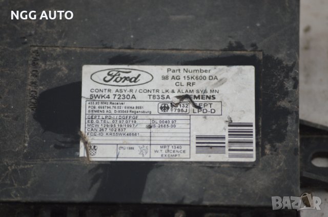 Модул аларма за Ford Focus, 98 AG 15K600 DA, 5WK4 7230A, снимка 2 - Части - 39772945
