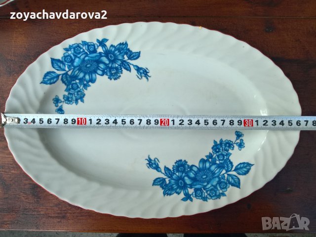 СТАРО ГОЛЯМО ПОРЦЕЛАНОВО ПЛАТО, снимка 2 - Аксесоари за кухня - 30860232