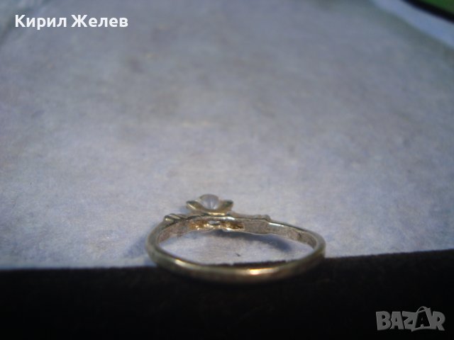 Стар Посребрен СКЪПОЦЕНЕН АРТ ДЕКО ПРЪСТЕН от БЛАГОРОДНА СТОМАНА МАЙСТОРСКИ с ГОЛЯМ ЦИРКОН 27531, снимка 9 - Антикварни и старинни предмети - 36868615