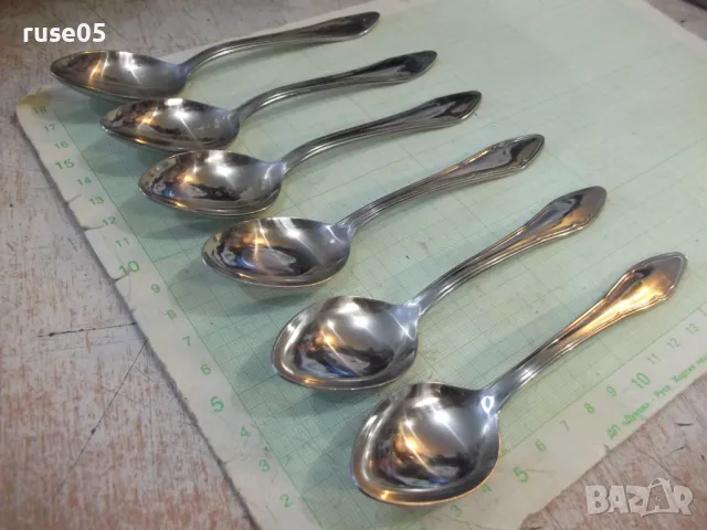 Лот от 6 бр. лъжици от завод "П.Денев-Габрово", снимка 3 - Прибори за хранене, готвене и сервиране - 48743052
