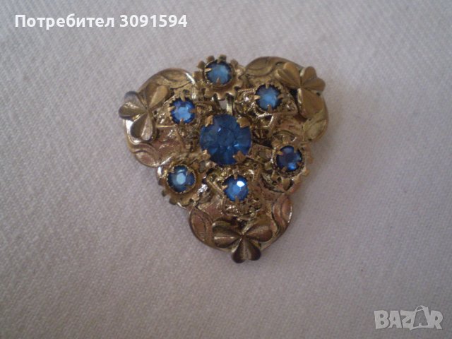 Стара брошка филигран и позлата, снимка 5 - Антикварни и старинни предмети - 37846508