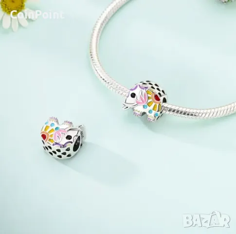 Сребърен талисман слонче за Пандора 