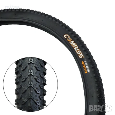 Външна гума за велосипед COMPASS (20 х 1.95) Защита от спукване - 3мм., снимка 6 - Части за велосипеди - 53258107