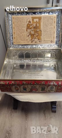 Стара немска ламаринена кутия за бисквити, снимка 11 - Антикварни и старинни предмети - 44400828