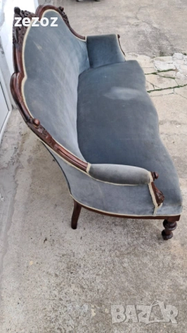 Антикварен диван масив орех, снимка 7 - Дивани и мека мебел - 54087029