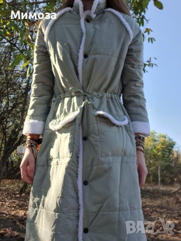 дълго яке, тип палто  ментовозелено- М/ L, снимка 9 - Якета - 42778435