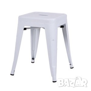 Бар табуретка реликс бяла ниска , снимка 1