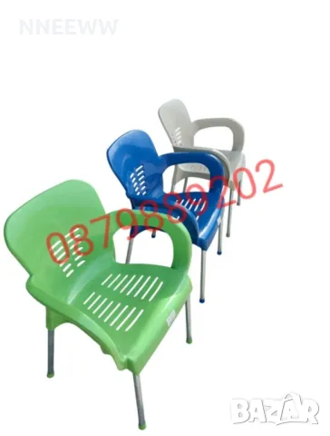 Градински стол с метални крака 