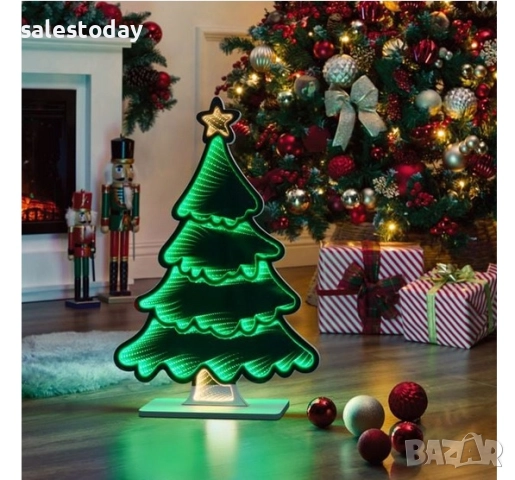 Светещо огледало с фигура на Елха, 59см, снимка 3 - Декорация за дома - 52387441