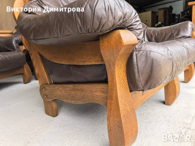 Комплект дивани 3+2+1 Естествена кожа , снимка 6 - Дивани и мека мебел - 49045312