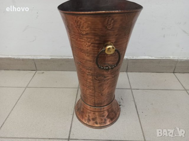 Медна ваза, кана, поставка, снимка 5 - Антикварни и старинни предмети - 32090822