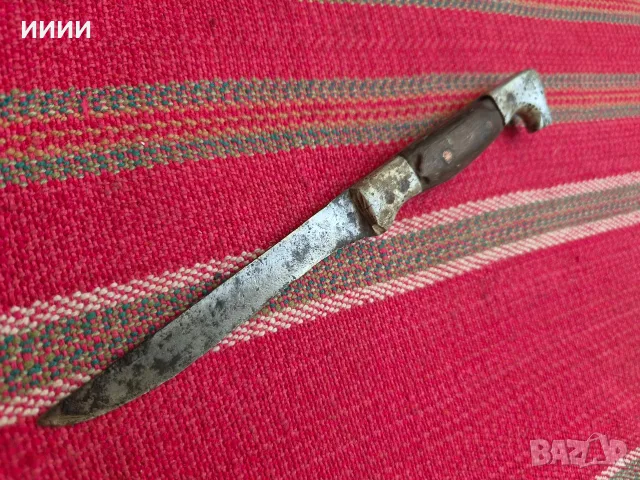 Стар нож с глава на куче, снимка 2 - Антикварни и старинни предмети - 56434557