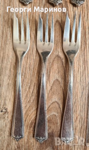 Посребрени десертни вилици, Dieufuls, Дюселдорф, Германия, снимка 9 - Прибори за хранене, готвене и сервиране - 42089345