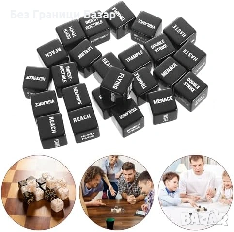 Нови 48 броя MTG зарчета броячи за Magic The Gathering с торбичка за настолни игри 16 мм, снимка 5 - Настолни игри - 54209318