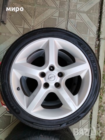 Продавам 4 броя алуминиеви джанти с гуми 17цола 5x105 за ОПЕЛ, снимка 4 - Гуми и джанти - 37668967