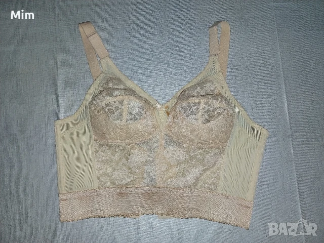 Validation 80 B Дантелен ретро / Винтидж / сутиен в цвят телесен , снимка 8 - Корсети, бюстиета, топове - 50802855