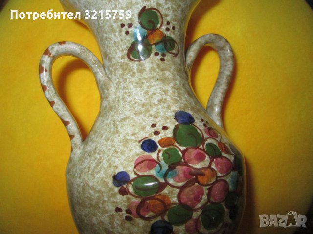 Керамична ваза ,ръчно изработена и рисувана, снимка 6 - Вази - 34916514