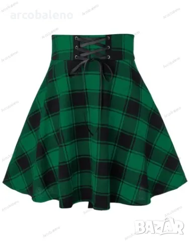 Дамска ежедневна модна карирана пола, 3цвята , снимка 9 - Поли - 49622638