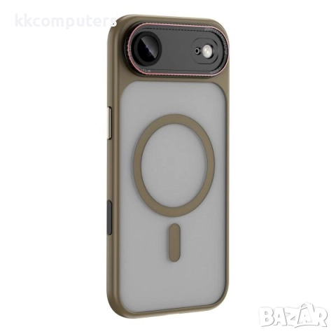 Калъф силикон мат Lens Protection MagSafe / Оранжева рамка / за iPhone 17 Air 6.5 Баркод : 3132445