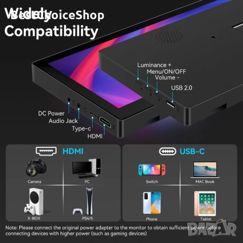 10.3" малък сензорен монитор, 1920 * 720 HDMI USBC, VESA, IPS Stretched Bar LCD, снимка 8 - Монитори - 53126342