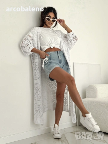 Лятна дамска ажурна дантелена жилетка, 3цвята , снимка 5 - Жилетки - 53974097