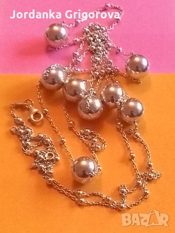 Стилен, много нежен сребърен синджир, снимка 3 - Колиета, медальони, синджири - 35242526