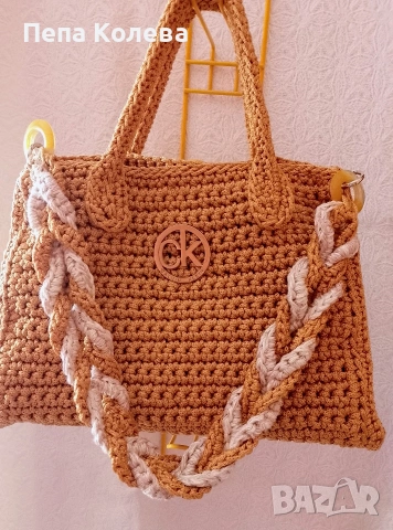 Елегантна дамска чанта -ръчно плетиво , снимка 5 - Чанти - 53914606