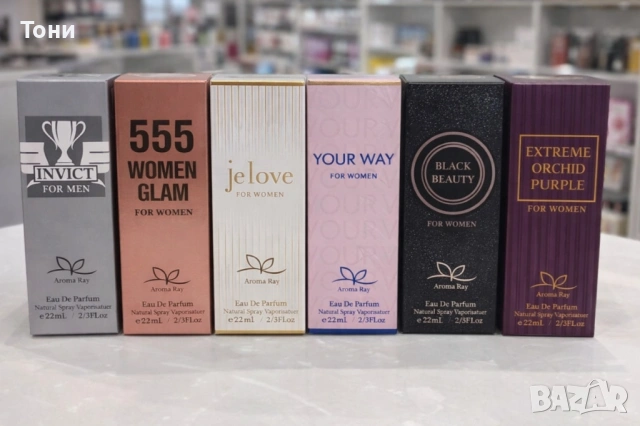 Комплект от 6 броя луксозни парфюма по 22мл – разнообразие от аромати за всеки повод, снимка 2 - Унисекс парфюми - 53917373