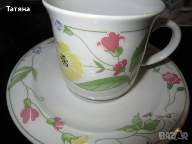 , СЕРВИЗ ЗА КАФЕ/ЧАЙ-КАHLA;  БАВАРСКИ ЧАШИ;  КОСТЕН ПОРЦЕЛАН;                      