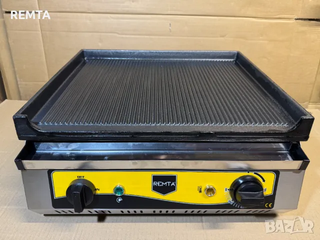 Професионална Електрическа Скара Чугунена Плоча Оребрена - 51 см 