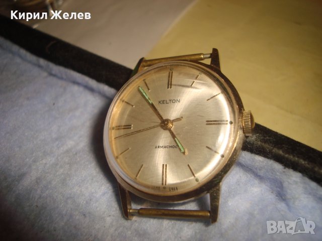 KELTON ARMACHOC ВИНТИДЖ ПОЗЛАТЕН СТАР АНГЛИЙСКИ МАРКОВ МЪЖКИ МЕХАНИЧЕН ЧАСОВНИК 26957, снимка 2 - Антикварни и старинни предмети - 36721958