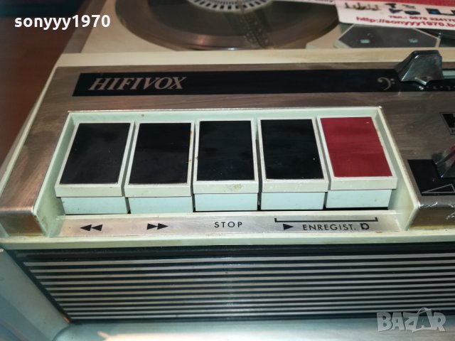 hifivox made in france-ретро ролков 12в/220в/батерия, снимка 6 - Ресийвъри, усилватели, смесителни пултове - 30147225