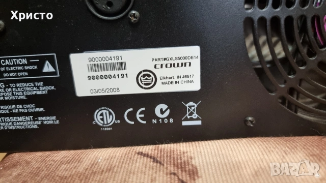 Крайно стъпало CROWN XLS 5000, снимка 6 - Ресийвъри, усилватели, смесителни пултове - 53367942