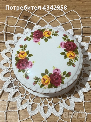 “ Cottage Rose” Германия. Кутия за бижута., снимка 2 - Антикварни и старинни предмети - 52497222