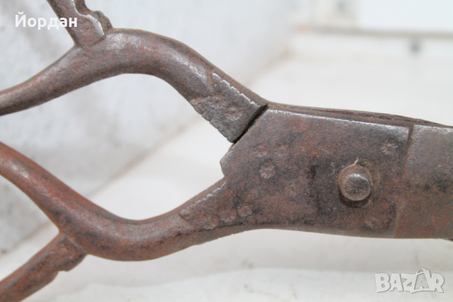 Стара кована ножица, снимка 3 - Антикварни и старинни предмети - 44716244