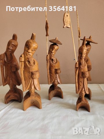 дървени статуетки на рибари, снимка 5 - Статуетки - 42027916