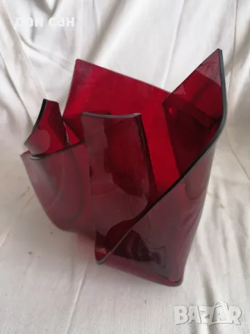 Диско 70те Бордо перциглас ваза Франция , снимка 1