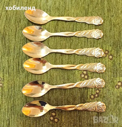 Позлатен комплект - лъжички за кафе