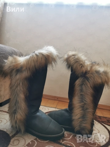 Ботуши с косъм , снимка 2 - Дамски ботуши - 52791257