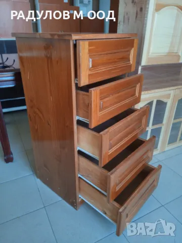 Скрин масив чам 50см,5 чекмеджета /30311, снимка 3 - Скринове - 47864530