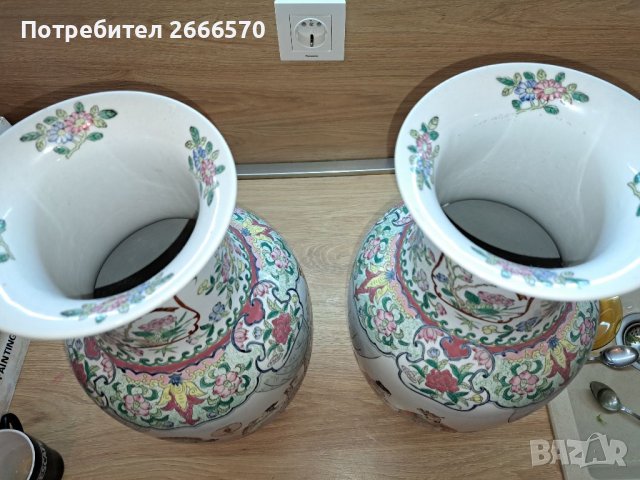 Китайска ваза Китайски порцелан , снимка 2 - Антикварни и старинни предмети - 38419229
