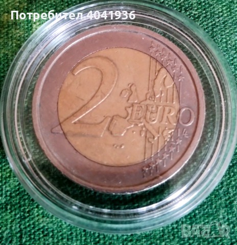 Рядка колекционерска монета - 2 евро, италианска, с лика на Данте Алегиери от Рафаело, снимка 1 - Нумизматика и бонистика - 44928669