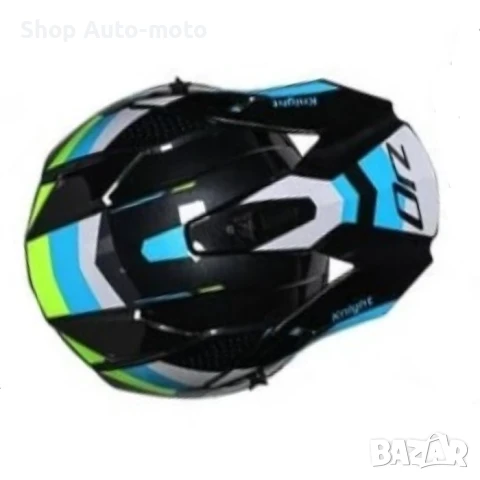 Кросова каска Automat, За мотор, Атв, Велосипед, M и L размер, Черен със син, снимка 3 - Аксесоари и консумативи - 51172593