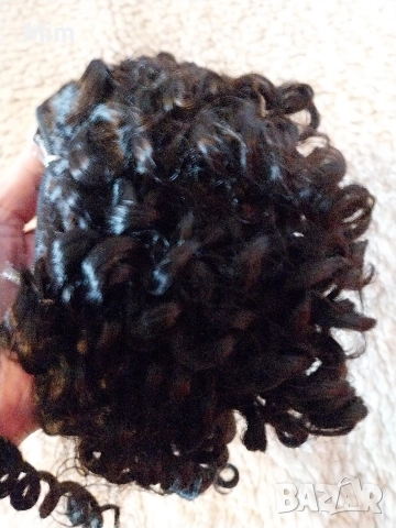 Екстейшан, удължение на коса Черна на масури, снимка 2 - Аксесоари за коса - 42634594