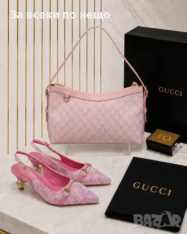 Gucci Дамски Светло Розови Обувки На Ток Гучи - Различни Модели Код E147, снимка 7 - Дамски обувки на ток - 55800028