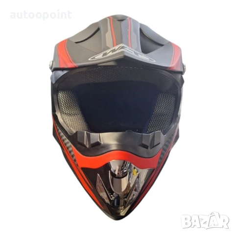 Детска Мотокрос каска червена 721312, снимка 2 - Аксесоари и консумативи - 54340448