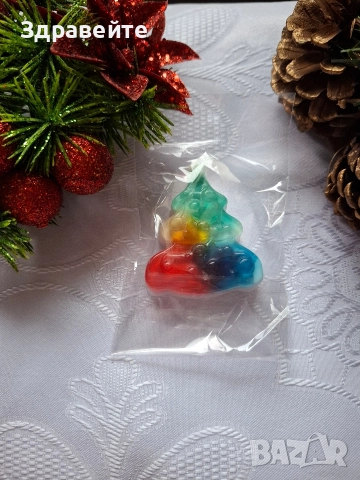 Коледни глицеринови сапунчета 