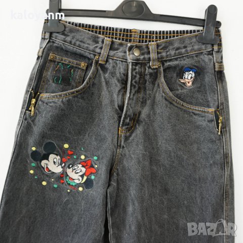 Vintage Mom Jeans - дамски широки дънки - EU 32, снимка 2 - Дънки - 37074616